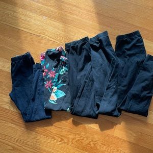 Bundle of 5 girls leggings (sizes 7 & 8)